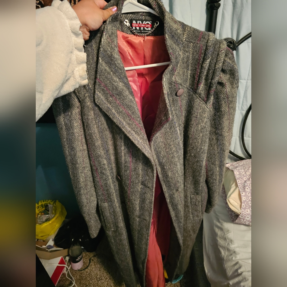 Vintage Gray Wool Coat size 13